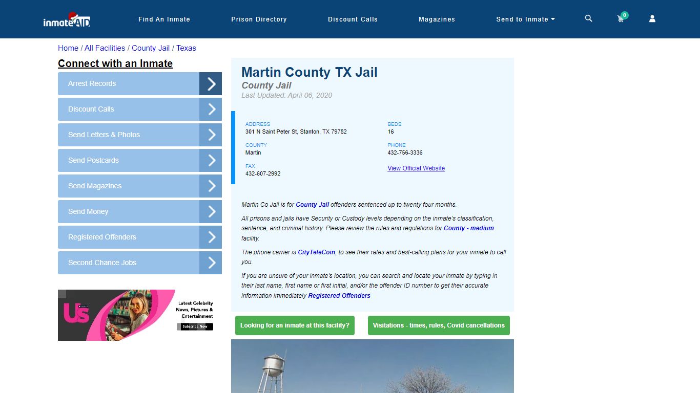 Martin County TX Jail - Inmate Locator - Stanton, TX
