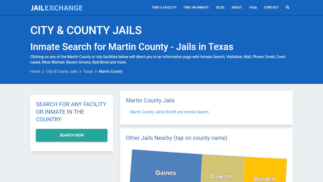 Inmate Search for Martin County | Jails in Texas - Jail Exchange